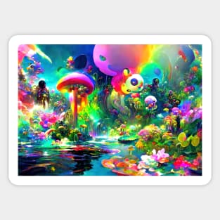 Color Globs | Rainbow Lilypads Sticker